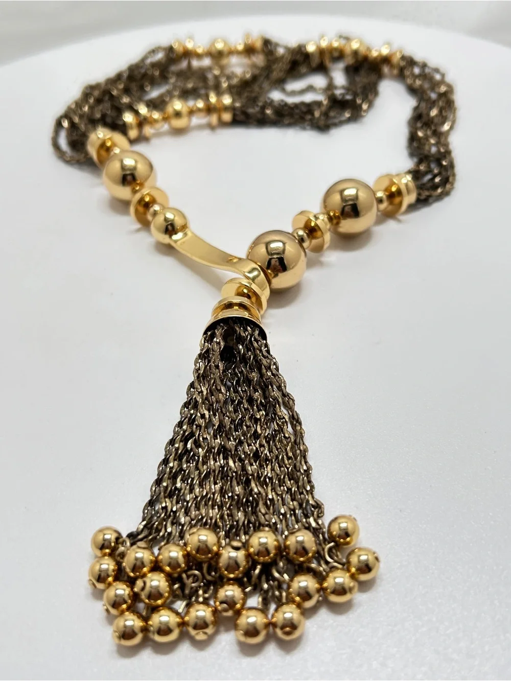 Stella & Dot, Bianca, Long Gold Tassel Necklace, Retired